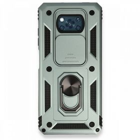 BSSM Pars Lens Yüzüklü Silikon - Yeşil Xiaomi Pocophone X3 Kılıf