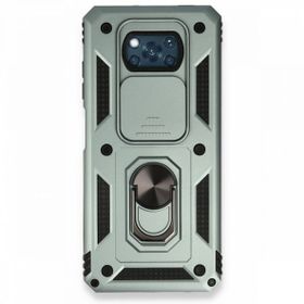 BSSM Pars Lens Yüzüklü Silikon - Yeşil Xiaomi Pocophone X3 Kılıf