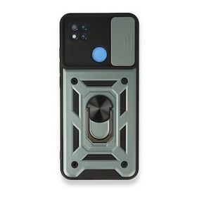 BSSM Pars Lens Yüzüklü Silikon - Yeşil Xiaomi Redmi 9C Kılıf