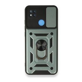 BSSM Pars Lens Yüzüklü Silikon - Yeşil Xiaomi Redmi 9C Kılıf