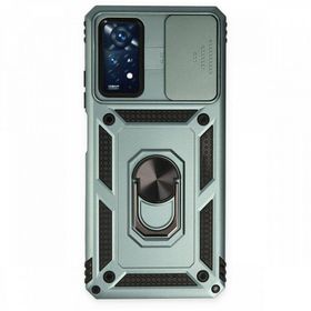 BSSM Pars Lens Yüzüklü Silikon - Yeşil Xiaomi Redmi Note 11 Pro Kılıf