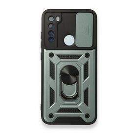 BSSM Pars Lens Yüzüklü Silikon - Yeşil Xiaomi Redmi Note 8 Kılıf