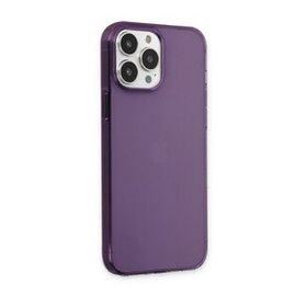 BSSM Pc Sert Şeffaf Kapak - Mor iPhone 13 Pro Max Kılıf