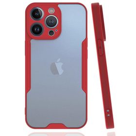 BSSM Platin Silikon - Kırmızı iPhone 14 Pro Max Kılıf