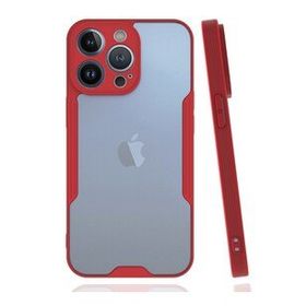 BSSM Platin Silikon - Kırmızı iPhone 14 Pro Max Kılıf