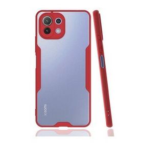 BSSM Platin Silikon - Kırmızı Xiaomi Mİ 11 Lite Kılıf