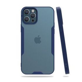 BSSM Platin Silikon - Lacivert iPhone 12 Pro Max Kılıf