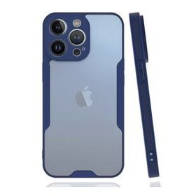BSSM Platin Silikon - Lacivert iPhone 14 Pro Max Kılıf