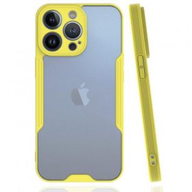 BSSM Platin Silikon - Sarı iPhone 14 Pro Max Kılıf