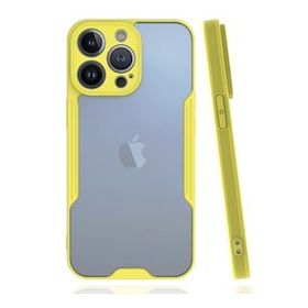 BSSM Platin Silikon - Sarı iPhone 14 Pro Max Kılıf