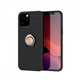 BSSM Range Yüzüklü Silikon - Siyah Gold iPhone 12 Pro Max Kılıf