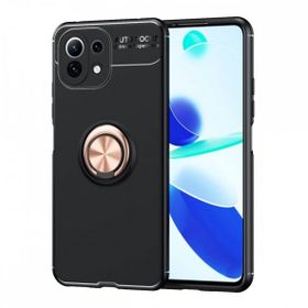 BSSM Range Yüzüklü Silikon - Siyah-Gold Xiaomi Mİ 11 Lite Kılıf