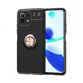 BSSM Range Yüzüklü Silikon - Siyah-Gold Xiaomi Mİ 11 Lite Kılıf