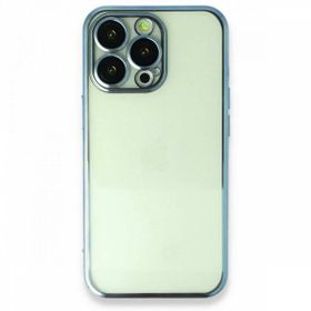 BSSM Razer Lensli Silikon - Açık Mavi iPhone 14 Pro Max Kılıf