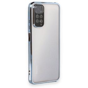 BSSM Razer Lensli Silikon - Açık Mavi Xiaomi Redmi Note 11 Kılıf