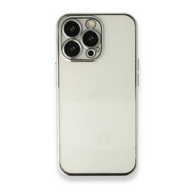 BSSM Razer Lensli Silikon - Gümüş iPhone 14 Pro Max Kılıf