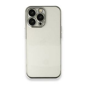BSSM Razer Lensli Silikon - Gümüş iPhone 14 Pro Max Kılıf