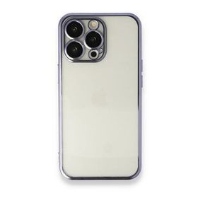 BSSM Razer Lensli Silikon - Mor iPhone 13 Pro Max Kılıf