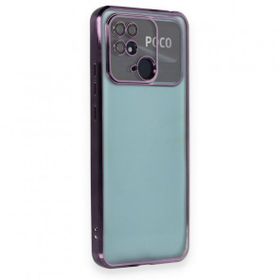 BSSM Razer Lensli Silikon - Mor Xiaomi Redmi 10C Kılıf