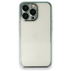 BSSM Razer Lensli Silikon - Yeşil iPhone 14 Pro Max Kılıf