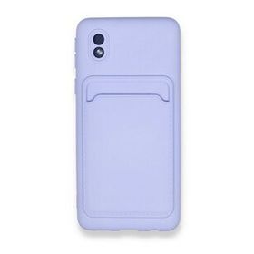 BSSM Samsung Galaxy A01 Core Kelvin Kartvizitli Silikon Lila Kılıf