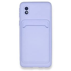 BSSM Samsung Galaxy A01 Core Kelvin Kartvizitli Silikon Lila Kılıf