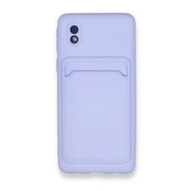 BSSM Samsung Galaxy A01 Core Kelvin Kartvizitli Silikon Lila Kılıf