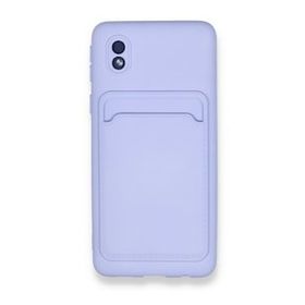 BSSM Samsung Galaxy A01 Core Kelvin Kartvizitli Silikon Lila Kılıf