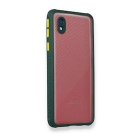 BSSM Samsung Galaxy A01 Core Miami Şeffaf Silikon Koyu Yeşil Kılıf