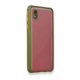 BSSM Samsung Galaxy A01 Core Miami Şeffaf Silikon Yeşil Kılıf