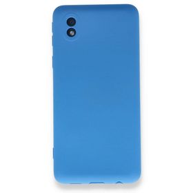 BSSM Samsung Galaxy A01 Core Nano İçi Kadife Mavi Silikon Kılıf