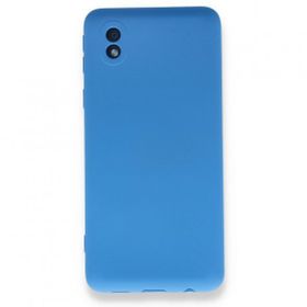 BSSM Samsung Galaxy A01 Core Nano İçi Kadife Mavi Silikon Kılıf
