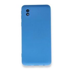 BSSM Samsung Galaxy A01 Core Nano İçi Kadife Mavi Silikon Kılıf