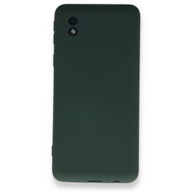 BSSM Samsung Galaxy A01 Core Nano İçi Kadife Silikon Koyu Yeşil Kılıf