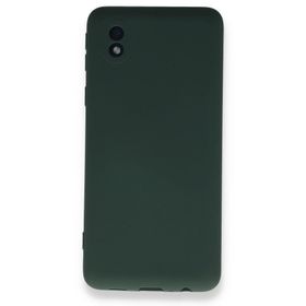 BSSM Samsung Galaxy A01 Core Nano İçi Kadife Silikon Koyu Yeşil Kılıf