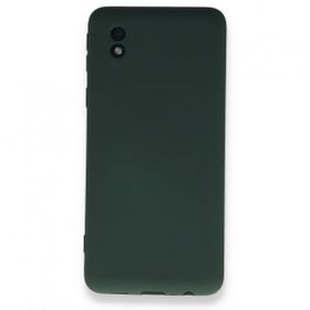 BSSM Samsung Galaxy A01 Core Nano İçi Kadife Silikon Koyu Yeşil Kılıf