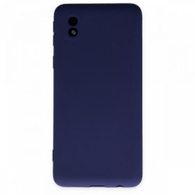 BSSM Samsung Galaxy A01 Core Nano İçi Kadife Silikon Lacivert Kılıf