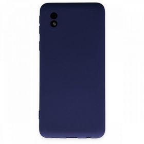 BSSM Samsung Galaxy A01 Core Nano İçi Kadife Silikon Lacivert Kılıf