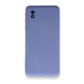 BSSM Samsung Galaxy A01 Core Nano İçi Kadife Silikon Lila Kılıf