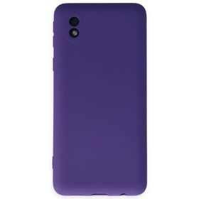 BSSM Samsung Galaxy A01 Core Nano İçi Kadife Silikon Mor Kılıf
