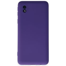 BSSM Samsung Galaxy A01 Core Nano İçi Kadife Silikon Mor Kılıf