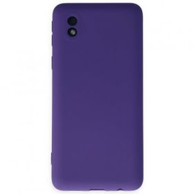 BSSM Samsung Galaxy A01 Core Nano İçi Kadife Silikon Mor Kılıf