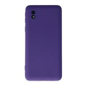 BSSM Samsung Galaxy A01 Core Nano İçi Kadife Silikon Mor Kılıf