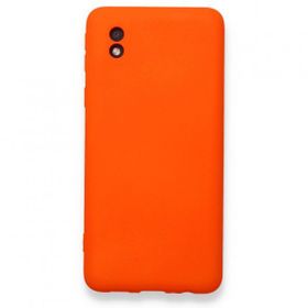 BSSM Samsung Galaxy A01 Core Nano İçi Kadife Silikon Turuncu Kılıf