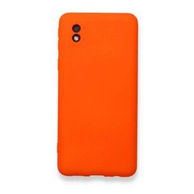 BSSM Samsung Galaxy A01 Core Nano İçi Kadife Silikon Turuncu Kılıf