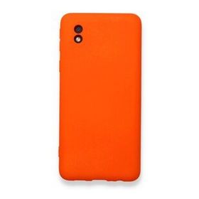 BSSM Samsung Galaxy A01 Core Nano İçi Kadife Silikon Turuncu Kılıf