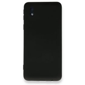 BSSM Samsung Galaxy A01 Core Nano İçi Kadife Siyah Silikon Kılıf
