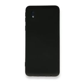 BSSM Samsung Galaxy A01 Core Nano İçi Kadife Siyah Silikon Kılıf