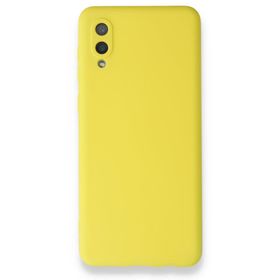 BSSM Samsung Galaxy A02 Nano İçi Kadife Silikon Sarı Kılıf