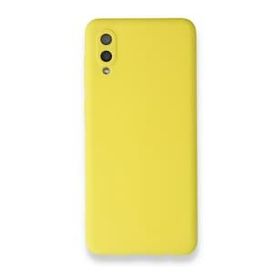 BSSM Samsung Galaxy A02 Nano İçi Kadife Silikon Sarı Kılıf